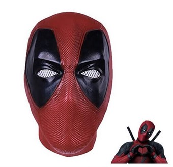 Deadpool Latex Mask Head - Cosplay-kostyme for Halloween- Voksen