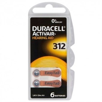 Duracell Activair 312 høreapparatbatteri - 6 stk