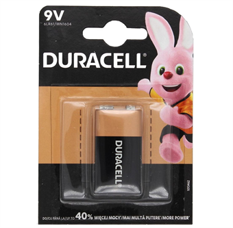 Duracell Basic E / 9V batteri (1 stk)