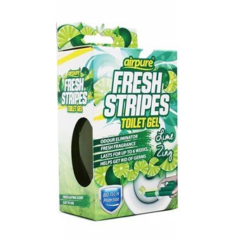 AirPure Fresh Stripes Toalettgelé - Toalettrens - Alternativ til toalettblokker - Lime Zing - Lukt av lime