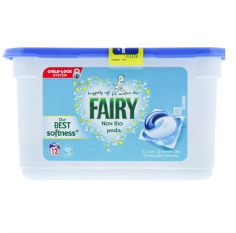 Fairy Non Bio Wash Kapsler - Flytende vaskemiddel - 12 Vask