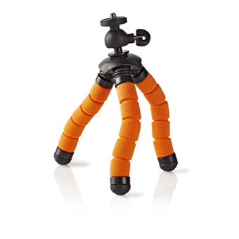Ministativ - Kamerastativ | Maks. 0,5 kg | 13 cm | Fleksibel | Svart/oransje