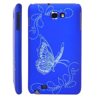 Galaxy Note Butterfly-deksel (blå)