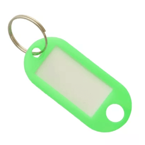 Plast nøkkelring - 10 stk (grønn)