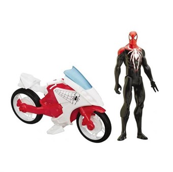 Spiderman Action Figur - Inkl. Motorsykkel - 30 cm 
