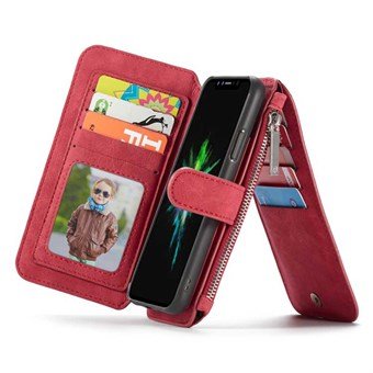 CaseMe Flip Purse til iPhone XS Max - Rød