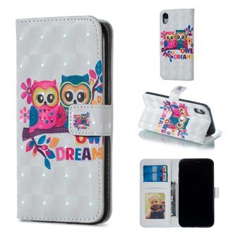 Fint Card Wallet-deksel iPhone XR - Two Owl