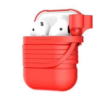 Baseus Apple Airpod beskyttelsesetui med stropp - rød