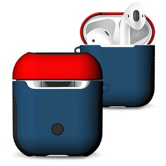 Frosted AirPods Case - Rød / Blå