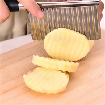 Bølgekutter - Kjøkkenklyve - Pommes frites - Bølgete poteter - Grønnsaker