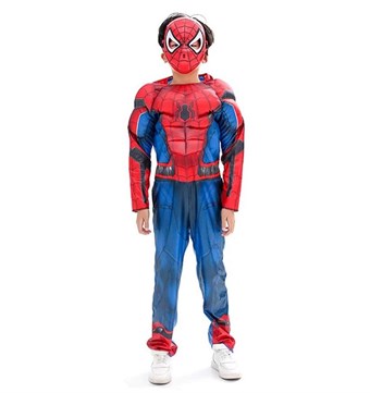 Spiderman Barn - Inkl. Mask + Dress - Medium - 120-130 cm
