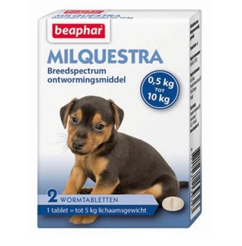 Beaphar Worm Basket Milquestra - For Hunder - 0,5-10 kg - 2 Piller