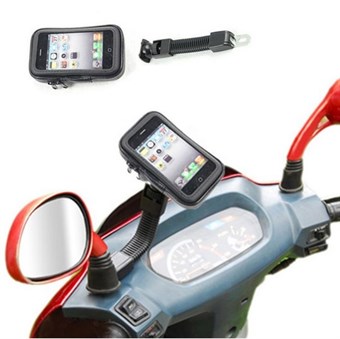 Sidespeil Smartphone Holder for Scooter/Scooter/Motorsykkel - Vanntett