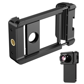 APEXEL F001 Smarttelefonklips - Ekstern Kameraholder med 1/4 Tommers Skruehull - for Selfiestaver, Kamerastativ & Stativer