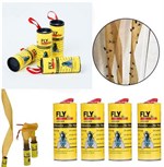 Dobbeltsidig Fluepapir/Insektspapir - Selvklebende Fluefanger - 4 stk.    