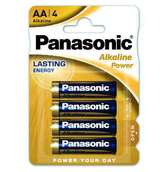 Panasonic Alkaline Power AA batterier - 4 stk