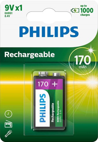 Philips Batteri 9V - 1 stk