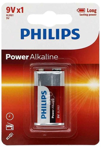 Philips Power Alkaline 9V - 1 stk