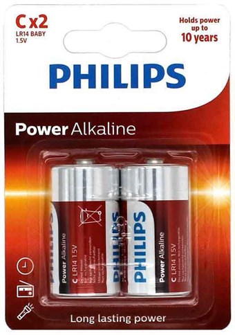 Philips Power Alkaline C - 2 stk