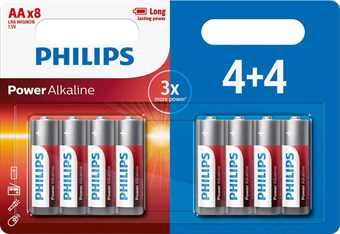 Philips Power Alkaline AA - 8 stk