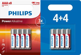 Philips Power Alkaline AAA - 8 stk