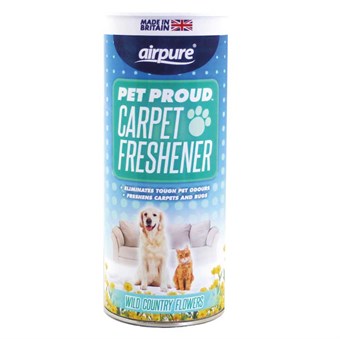 AirPure Pet Proud Carpet Freshener - Teppefrisker mot kjæledyrlukt - Ville landblomster - Duft av ville blomster