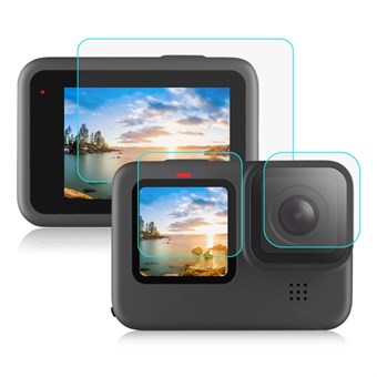 PULUZ® Herdet Glass for GoPro HERO 10 Black / HERO 9 Black Lens + LCD-Skjerm