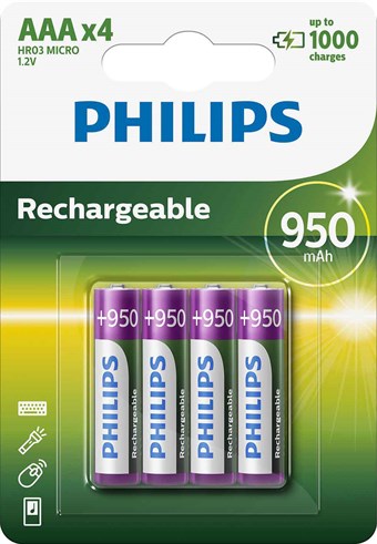 Philips Batteri AAA - 4 stk
