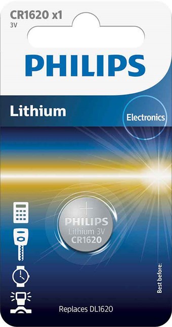 Philips Lithium CR1620 - 1 stk