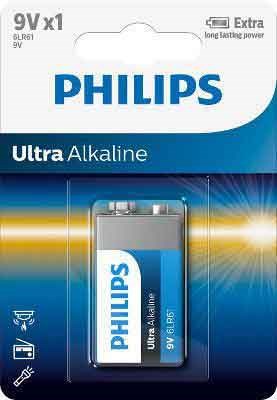 Philips Ultra Alkaline 9V - 1 stk