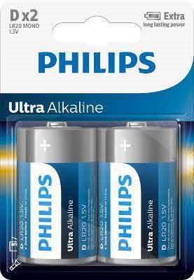 Philips Ultra Alkaline D - 2 stk