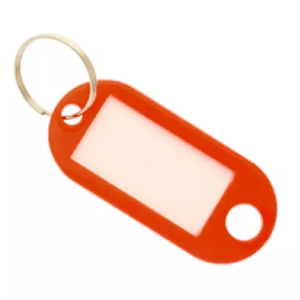 Plast nøkkelring - 10 stk (rød)