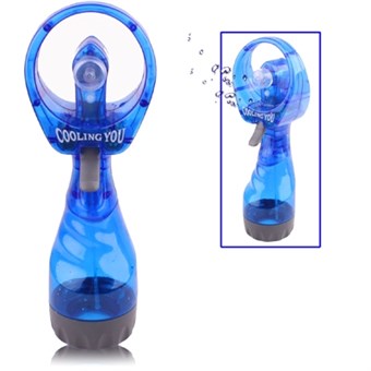Håndholdt sprayflaske/lufter for vann - med vifte - blå