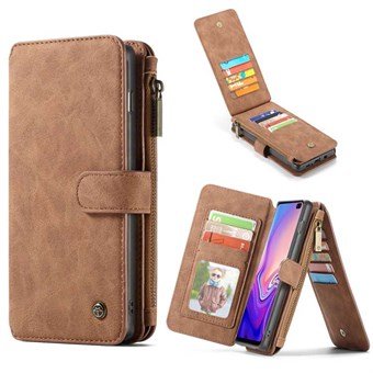 CaseMe Flip lommebok til Samsung Galaxy S10 - Brun