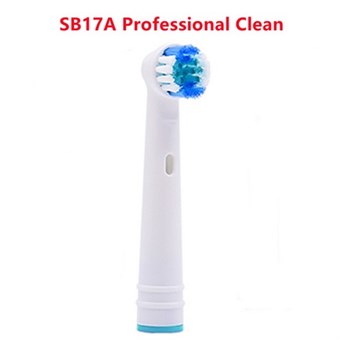 Løse Børstehoder for Braun Oral-B Elektrisk Tannbørste - 4 stk - SB 17A Professional Clean