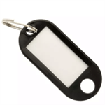 Plast nøkkelring - 10 stk (svart)