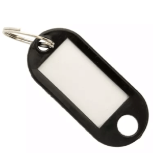 Plast nøkkelring - 10 stk (svart)