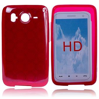 Sirkel silikon for HTC HD (rød)