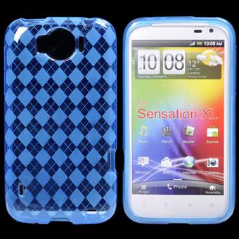HTC Sensation XL mønster silikon (blå)