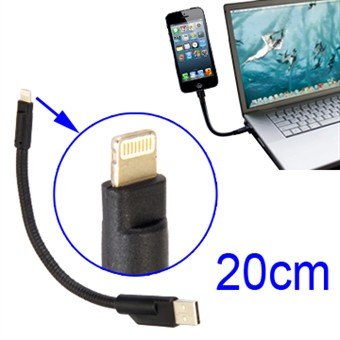 Pin-sittende fleksibel Lightning-kabel 20 cm - Dette produktet støtter ikke den nye ios 7