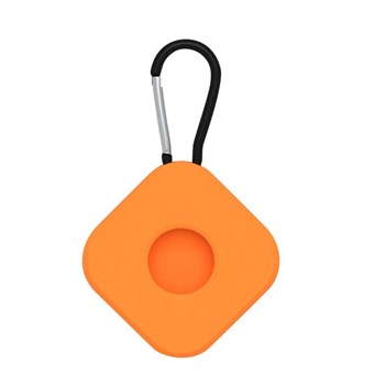 AirTag nøkkelringholder med karabinkrok - oransje