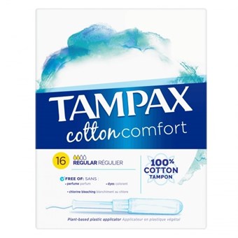 Tampax Cotton Regular Comfort Tampons - 16 stk.