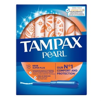 Tampax Pearl Super Plus -tamponger - 18 stk.