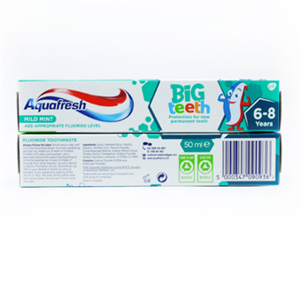 Aquafresh Big Teeth Mild Barntannkrem - 50 ml