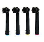 Oral-B kompatible børstehoder - Soft Bristle SB-17A - 4 stk. (Svart)