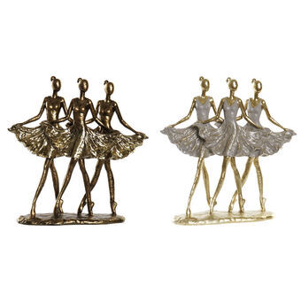 Dekorativ Figur DKD Home Decor Balletdanser Harpiks (2 pcs) (29 x 9 x 30.5 cm)