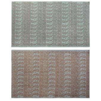 Gulvteppe DKD Home Decor 160 x 230 x 0,4 cm Blå Polyester Grønn Araber (2 enheter)