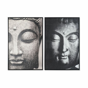 Maleri DKD Home Decor 62,5 x 4,5 x 93 cm Buddha Orientalsk (2 enheter)