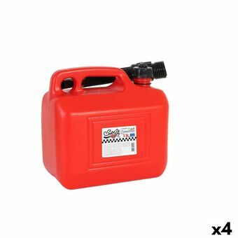 Drivstofftank med Trakt Continental Self Rød 5 L (4 enheter) 5 L