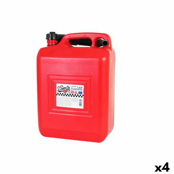 Drivstofftank med Trakt Continental Self Rød 10 L (4 enheter)
